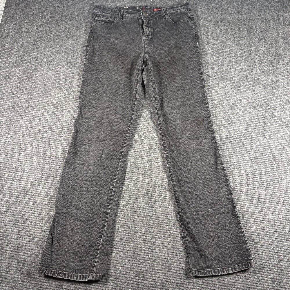 Style & Co Straight Leg Jeans Women 10 Black Excellent Mid Rise Faded Denim